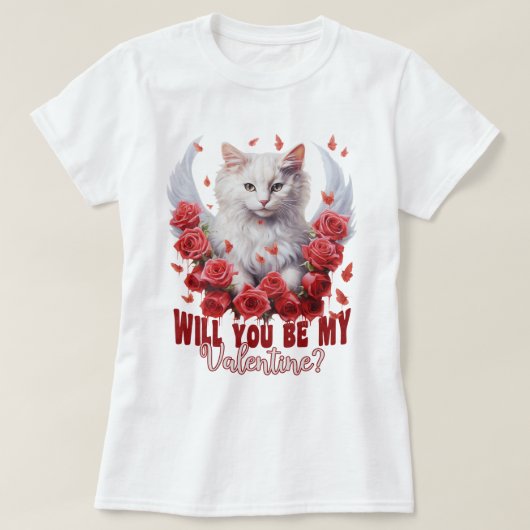Word jij mijn Valentijn, Cat T-shirt (Design voorkant)