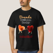 Word jij mijn Valentijn? Heren T-shirt (Voorkant)