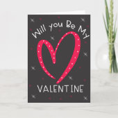 Word jij mijn Valentijn Kaart? | Schattige en roma Kaart (Voorkant)