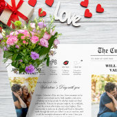 Word jij mijn Valentijn krant Ons liefdesverhaal? Inpakpapier Vel