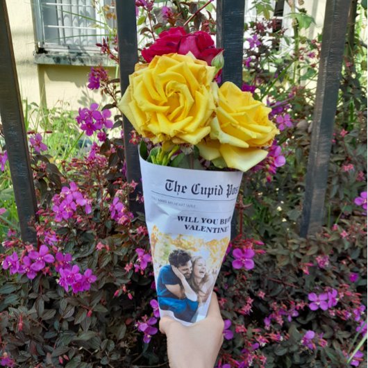 Word jij mijn Valentijn krant Ons liefdesverhaal? Inpakpapier Vel