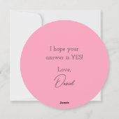  word jij mijn Valentijn Pink Feestdagenkaart (Achterkant)