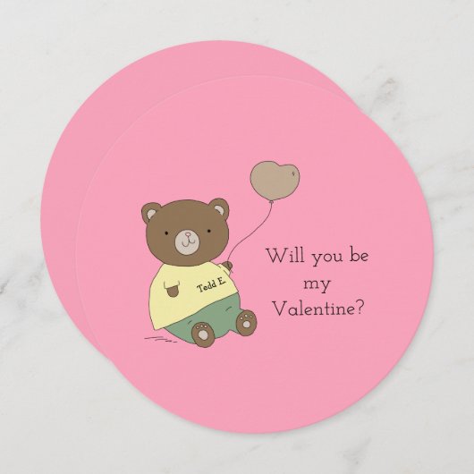  word jij mijn Valentijn Pink Feestdagenkaart (Voorkant / Achterkant)