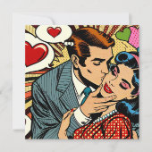 Word jij mijn Valentijn? Schattigee retro Feestdagenkaart (Voorkant)