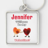 Word jij mijn Valentijn? Sleutelhanger (Voorkant)