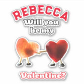 Word jij mijn Valentijn? Sticker (Voorkant)