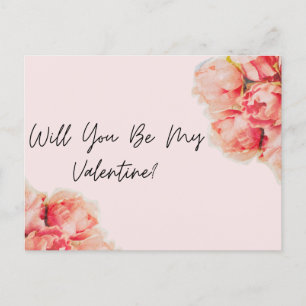 Word jij mijn Valentijn? Valentijn's Day postkaart Feestdagenkaart