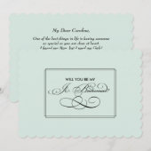 Word jij m'n bruidsmeisje? Munt minimalistisch Kaart (Voorkant / Achterkant)