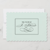 Word jij m'n bruidsmeisje? Munt minimalistisch Kaart (Voorkant)