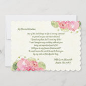 Word jij m'n bruidsmeisje? Romantische Rozen Kaart (Achterkant)