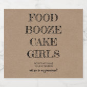 Word jij nu mijn Groomsman? Bier Etiket (Enkel label)