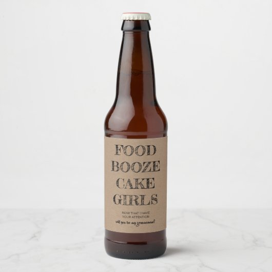 Word jij nu mijn Groomsman? Bier Etiket (Voorkant)
