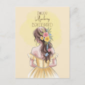 Word jij ons bruidsmeisje Floral? Feestdagenkaart (Voorkant)