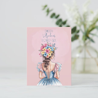 Word jij onze Bloemenmeisje Floral? Feestdagenkaart
