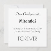 Word jij onze GodParent Twins Baby Foto Kaart (Achterkant)