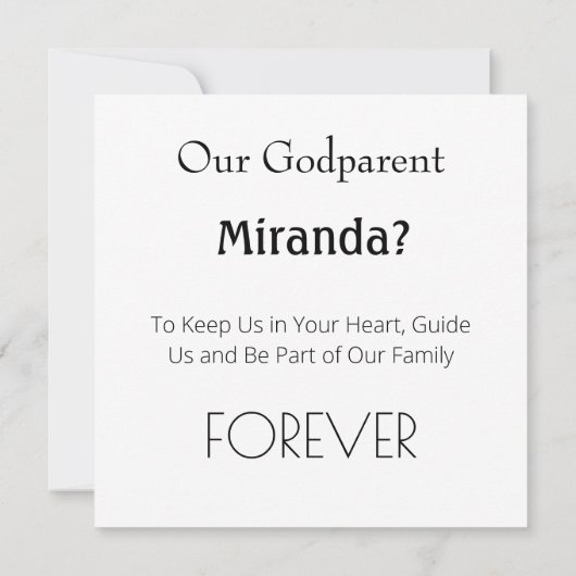 Word jij onze GodParent Twins Baby Foto Kaart (Achterkant)