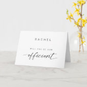 Word jij onze Officiant Minimal Elegant Simple? Kaart (Gele Bloem)