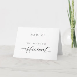 Word jij onze Officiant Minimal Elegant Simple? Kaart