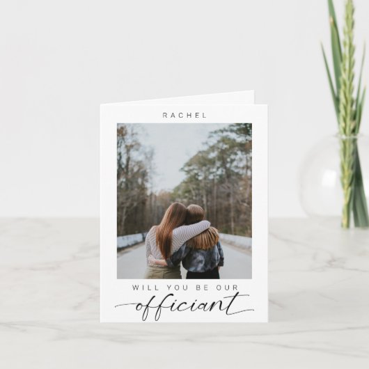 Word jij onze Officiant Minimal Photo Modern? (Voorkant)