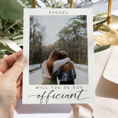 Word jij onze Officiant Minimal Photo Modern? Kaart