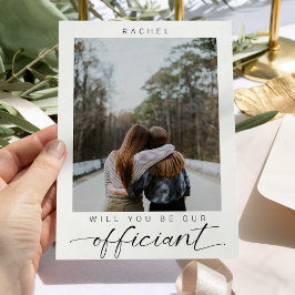 Word jij onze Officiant Minimal Photo Modern? Kaart