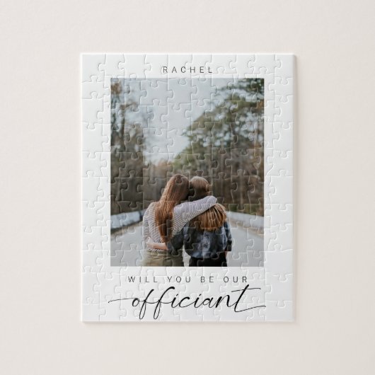 Word jij onze Officiant Minimal Photo Modern? Legpuzzel (Verticaal)