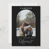 Word jij onze Officiant Minimalist Foto 2-zijdig (Voorkant)