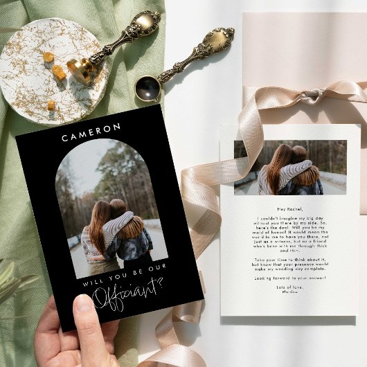 Word jij onze Officiant Minimalist Foto 2-zijdig