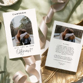 Word jij onze Officiant Minimalist Foto 2-zijdig