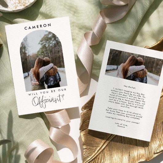 Word jij onze Officiant Minimalist Foto 2-zijdig