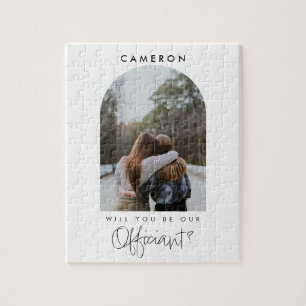 Word jij onze Officiant Minimalist Foto 2-zijdig Legpuzzel