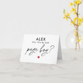 Word jij onze Page Boy Kaart? Kaart (Gele Bloem)