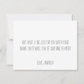 Word jij onze ringdrager? | bruidegom kaart (Achterkant)