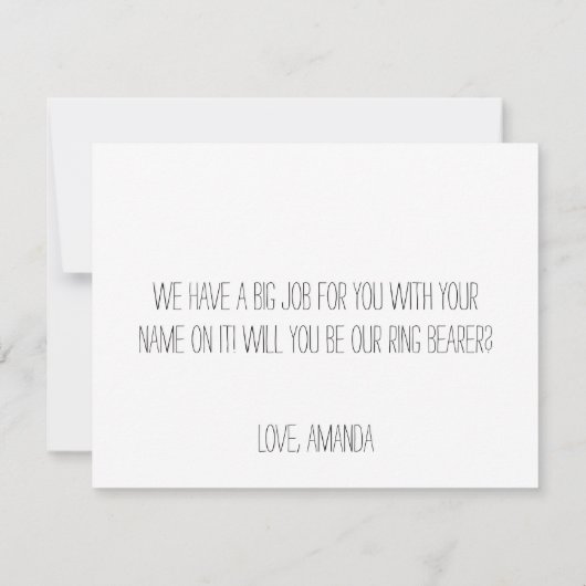 Word jij onze ringdrager? | bruidegom kaart (Achterkant)