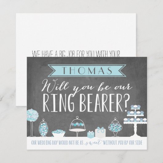 Word jij onze ringdrager? | bruidegom kaart (Voorkant / Achterkant)