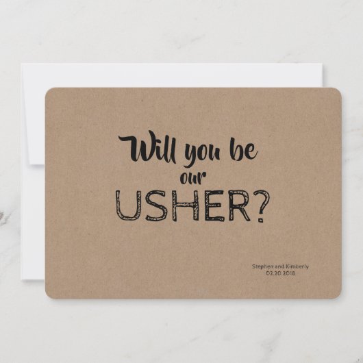 Word jij onze Usher Proposal Kaart? Kaart (Voorkant)