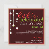 Word Jolly Modern Decoration Kerstparty Kaart (Achterkant)