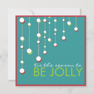 Word Jolly Modern Decoration Kerstparty Kaart