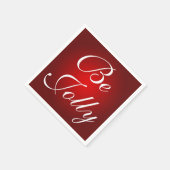 Word Jolly Red White kerstkleuren Holiday Design Servet (Hoek)