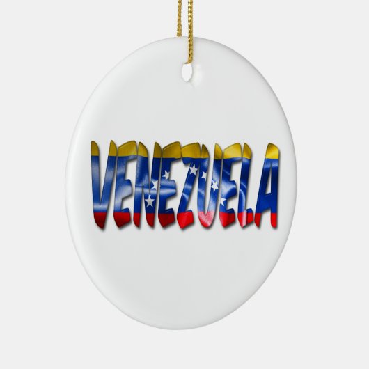 Word kerstversiering van de Venezolaanse vlag Keramisch Ornament (Rechts)