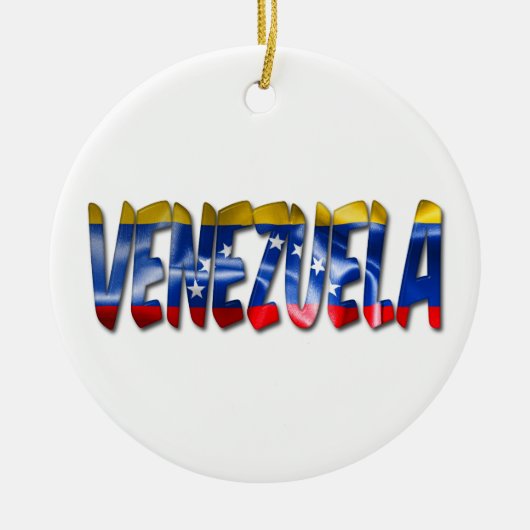 Word kerstversiering van de Venezolaanse vlag Keramisch Ornament (Voorkant)