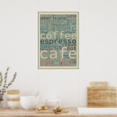 Word-kunst in het menu Koffie Poster (Keuken)