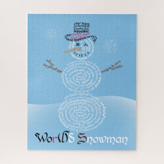 Word(l)d Snowman Puzzel (Verticaal)