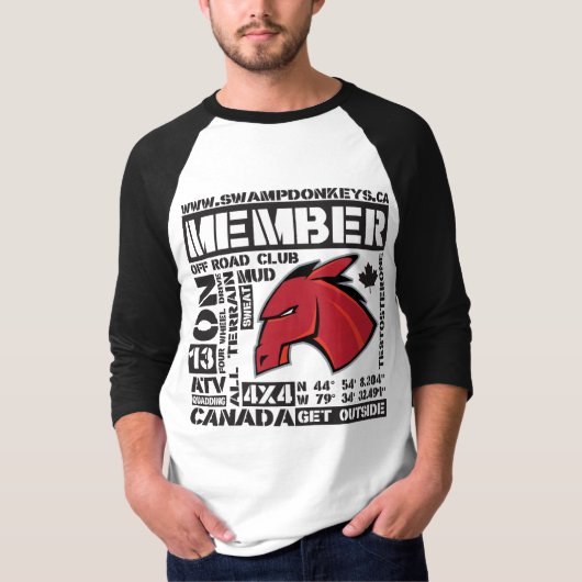 Word Label-Kast 3/4 Sleeve T-shirt (Voorkant)