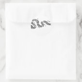 Word lid of sterf Snake Ronde Sticker (Tas)