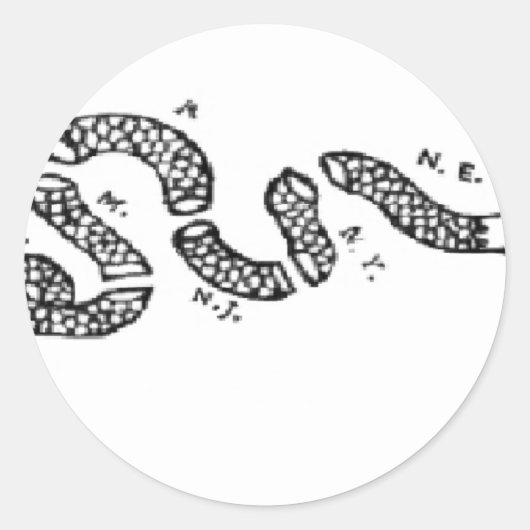 Word lid of sterf Snake Ronde Sticker (Voorkant)
