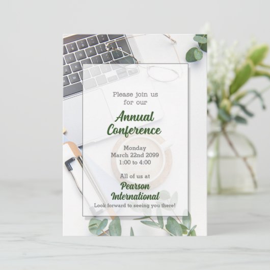 Word lid van de jaarlijkse zakelijke conferentie kaart (Staand voorkant)