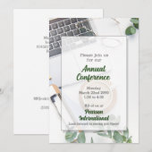 Word lid van de jaarlijkse zakelijke conferentie kaart (Voorkant / Achterkant)