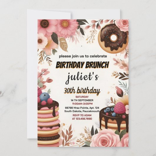 Word lid van Donut pannenkoek volwassen roze Brunc Kaart (Voorkant)