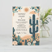 Word lid van Elegant Fiesta Cactus Floral Mexican  Kaart (Staand voorkant)